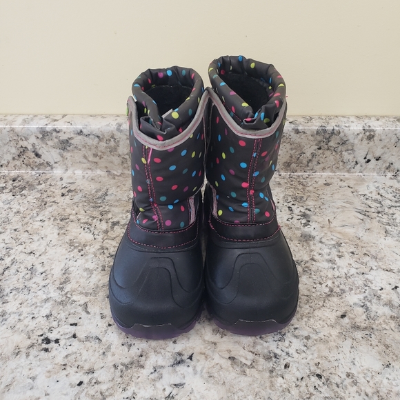 Members Mark Polka Dot Light Up Girls Velcro Closure Girls Boots Size 11/12 - Picture 5 of 9